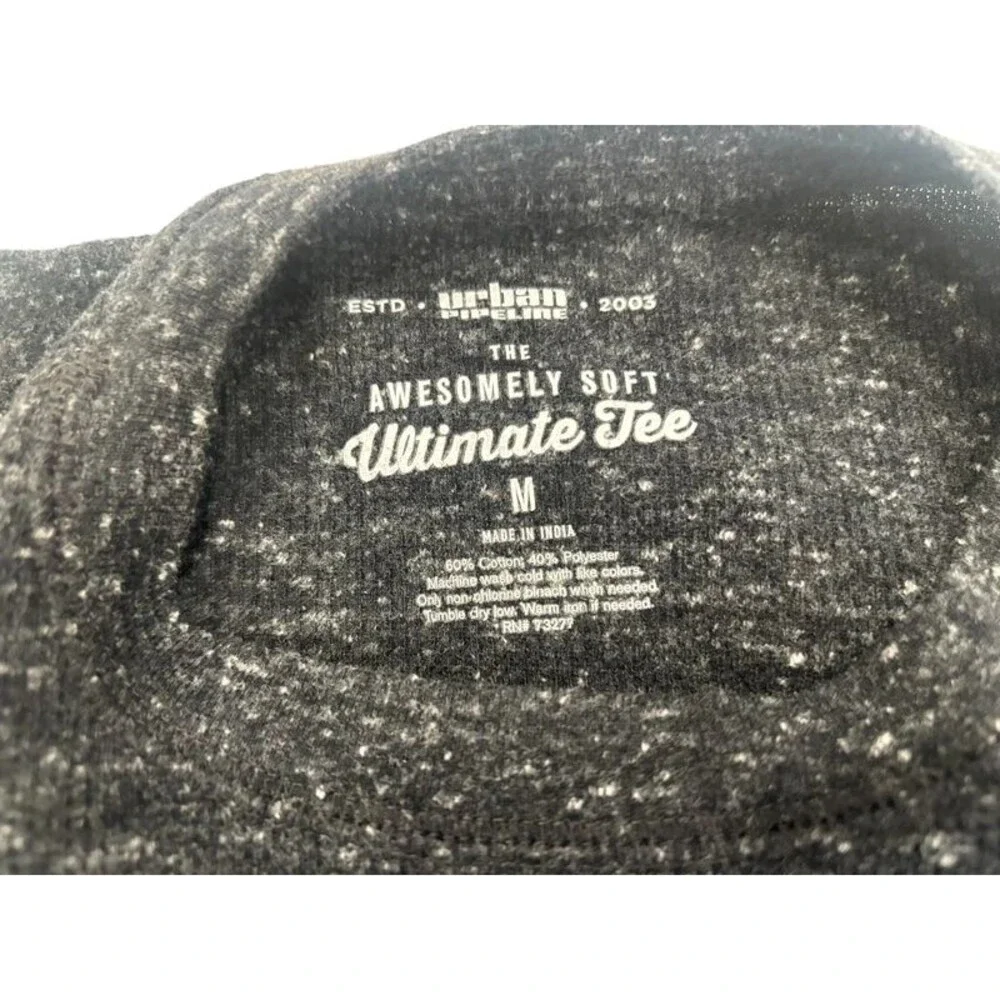 Boys Charcoal Size Medium Urban Pipleline Waffle Knit Long Sleeve Shirt